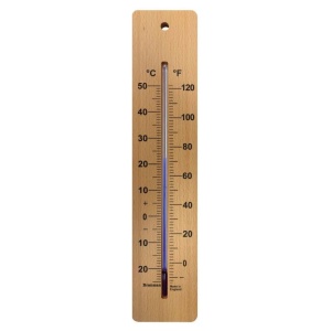 Wooden Wall Thermometer, 380 mm